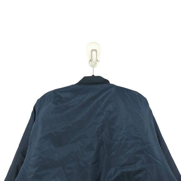 ROTHCO Men XL MA1 Flight Jacket Navy Blue Orange Bomber Nylon Reversible Utility - Picture 7 of 9